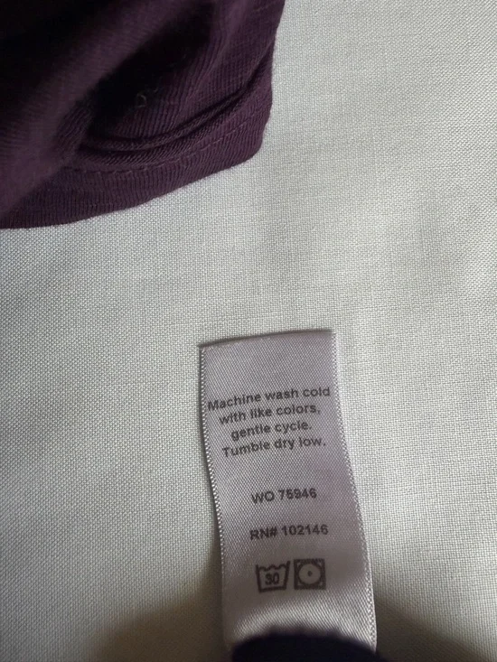 Michael Stars Trudy Crew Tee Supima Cotton Slub Color Gypsy (Eggplant) Small NWT - Picture 8 of 11